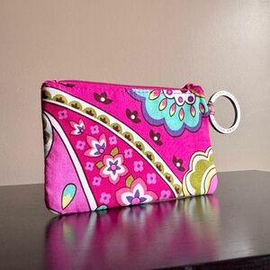 Vera Bradley Zip ID Case in Pink Swirls